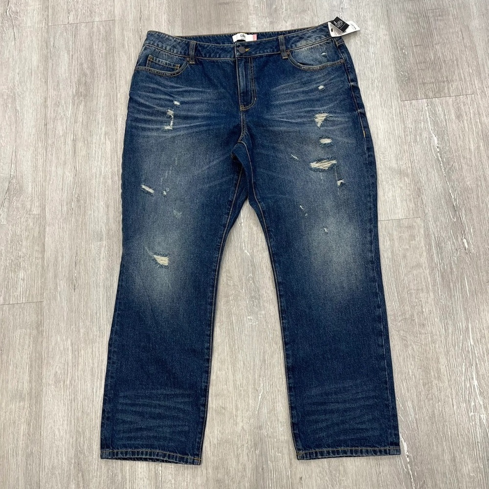 Cabi 100% BF Distressed Jeans - New - Size 16